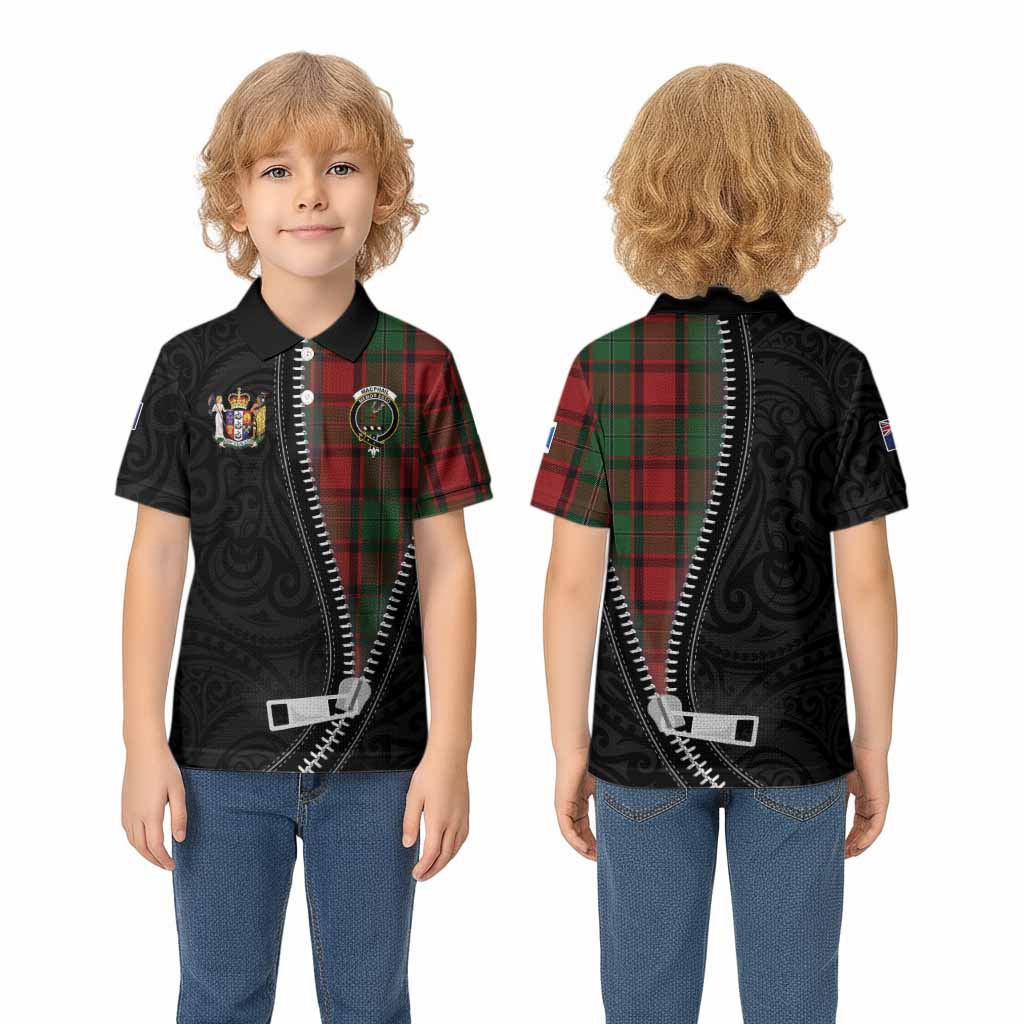 MacPhail (McPhail) Tartan Kid Polo Shirt New Zealand Pattern Unique Zipper Stylized