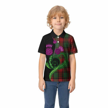 MacPhail (McPhail) Tartan Kid Polo Shirt Traditional Scottish Thistle