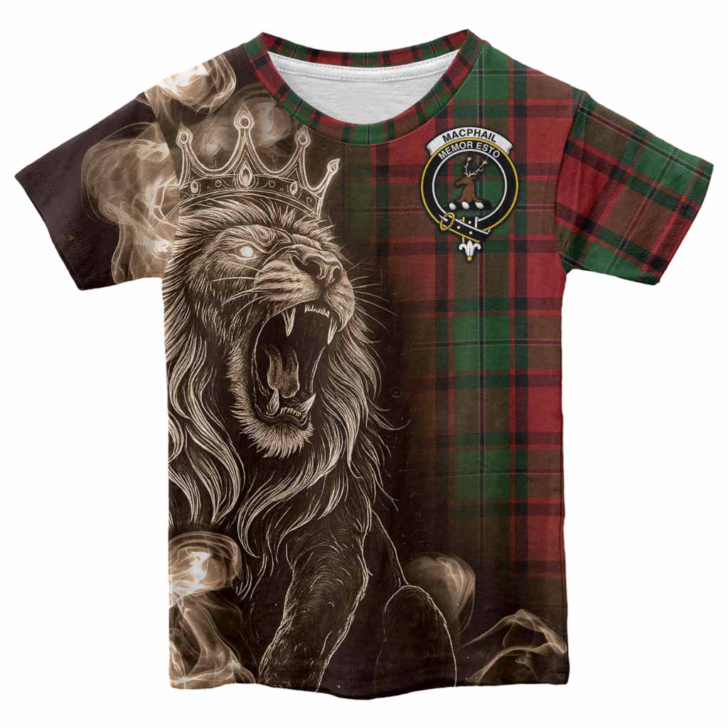 MacPhail (McPhail) Tartan Kid T-shirt Roaring Lion Heritage