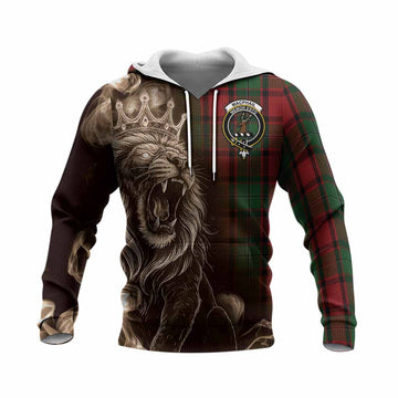 MacPhail (McPhail) Tartan Knitted Hoodie Roaring Lion Heritage