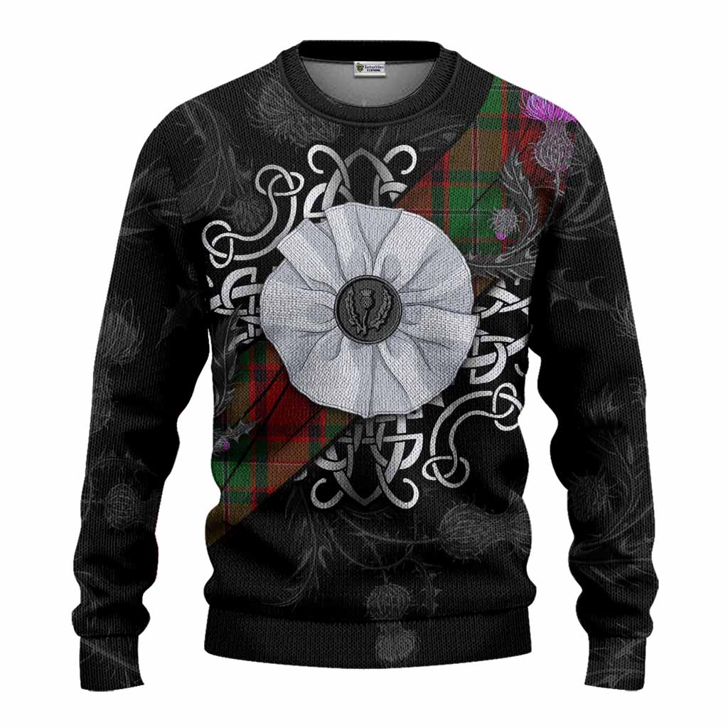 MacPhail (McPhail) Tartan Knitted Sweater Jacobite White Rose Unisex - Tartan Vibes Clothing