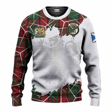 MacPhail (McPhail) Tartan Knitted Sweater with Family Crest and Lion Rampant Grunge Style