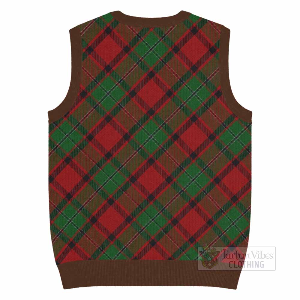 MacPhail (McPhail) Tartan  Knitted V-Neck Vest Cross Style