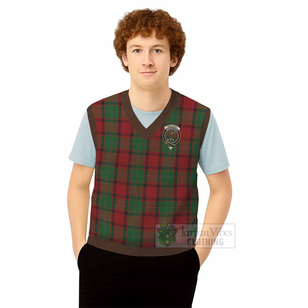 MacPhail (McPhail) Tartan Knitted V-Neck Vest with Family Crest - Tartan Vibes Clothing