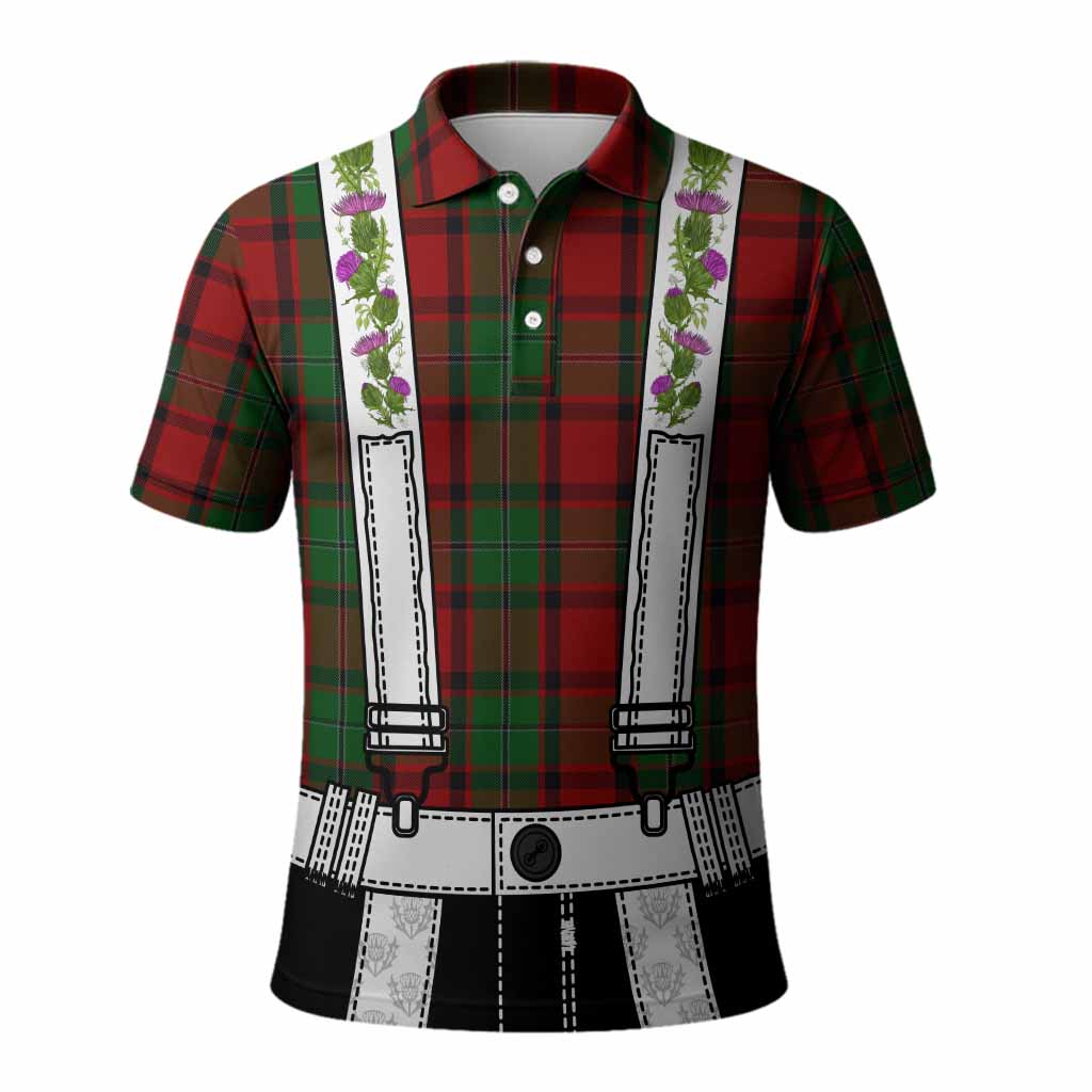 MacPhail (McPhail) Tartan Lederhosen Costume Polo Shirt Scotland Thistle Floral