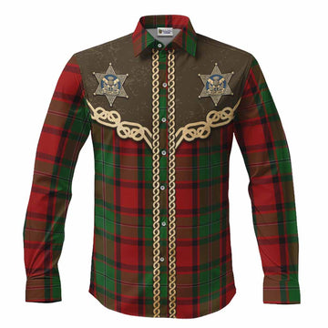 MacPhail (McPhail) Tartan Long Sleeve Button Shirts Bigfoot Riding The Kelpie Monster