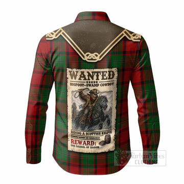 MacPhail (McPhail) Tartan Long Sleeve Button Shirts Bigfoot Riding The Kelpie Monster