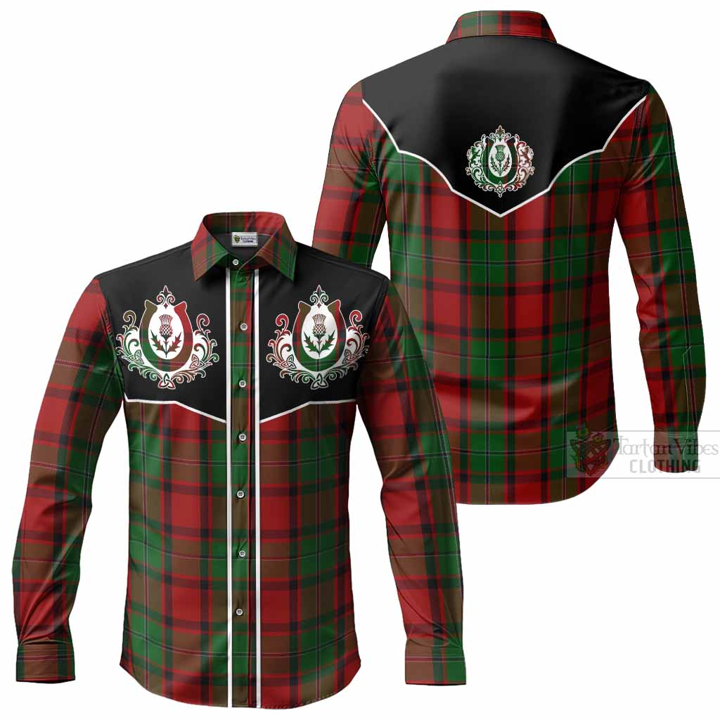MacPhail (McPhail) Tartan Long Sleeve Button Shirts Horseshoe Ornament Men's Shirt - Tartan Vibes Clothing