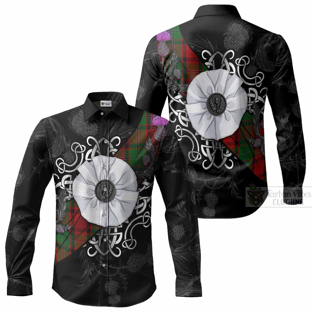 MacPhail (McPhail) Tartan Long Sleeve Button Shirts Jacobite White Rose Men's Shirt - Tartan Vibes Clothing