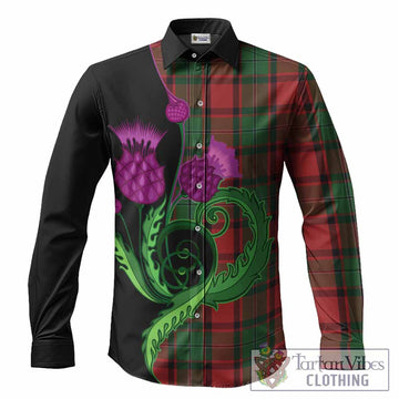 MacPhail (McPhail) Tartan Long Sleeve Button Shirts Traditional Scottish Thistle