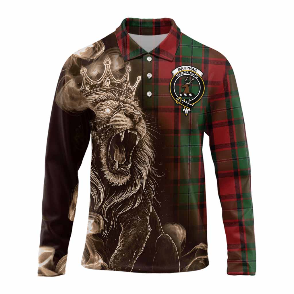MacPhail (McPhail) Tartan Long Sleeve Polo Shirt Roaring Lion Heritage