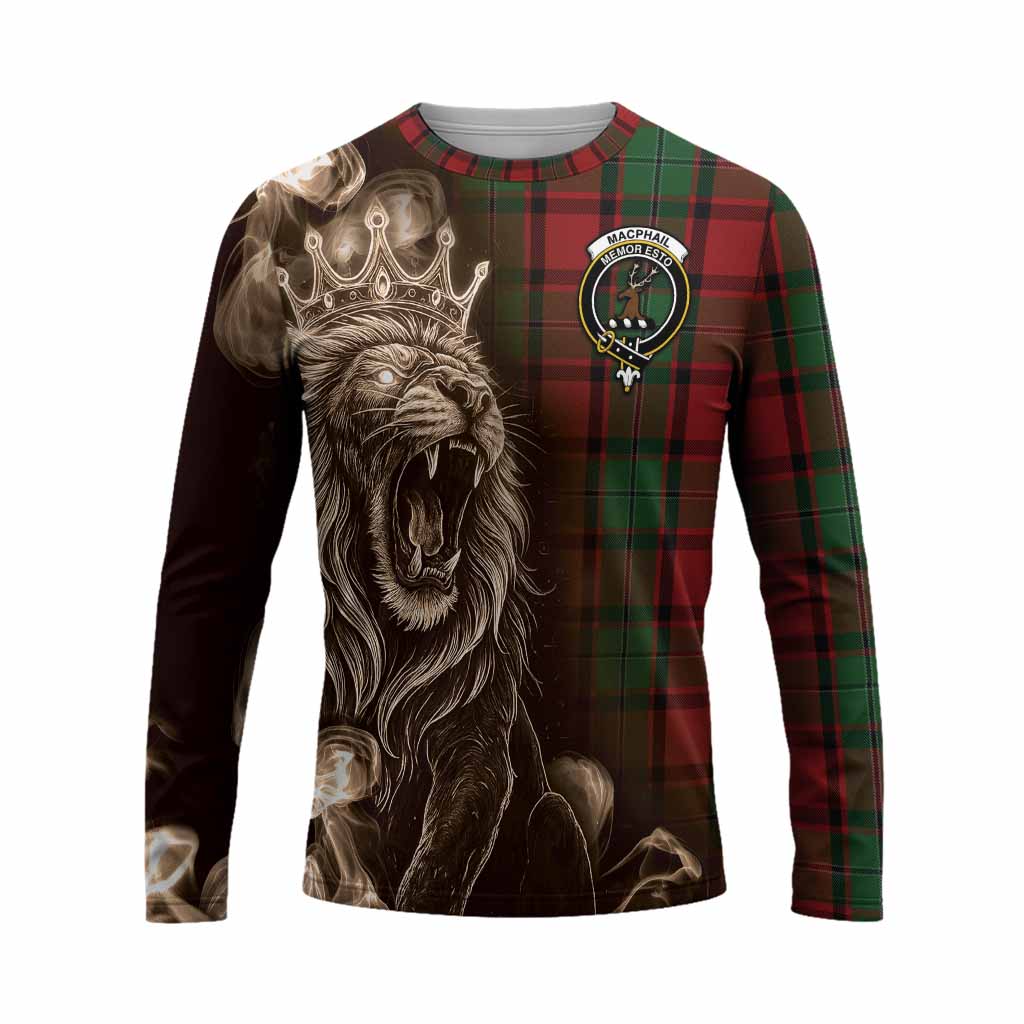 MacPhail (McPhail) Tartan Long Sleeve T-Shirt Roaring Lion Heritage