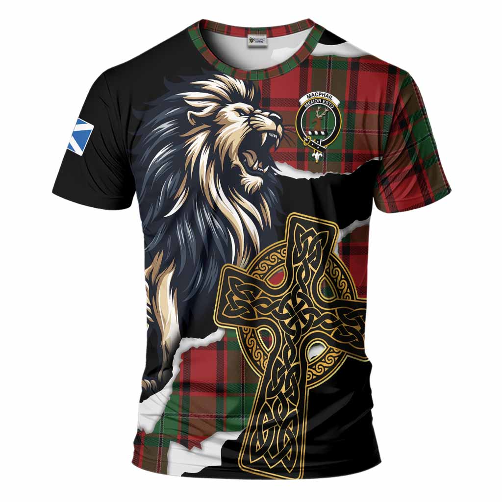 MacPhail (McPhail) Tartan Scottish T-Shirt Lion Celtic Heritage