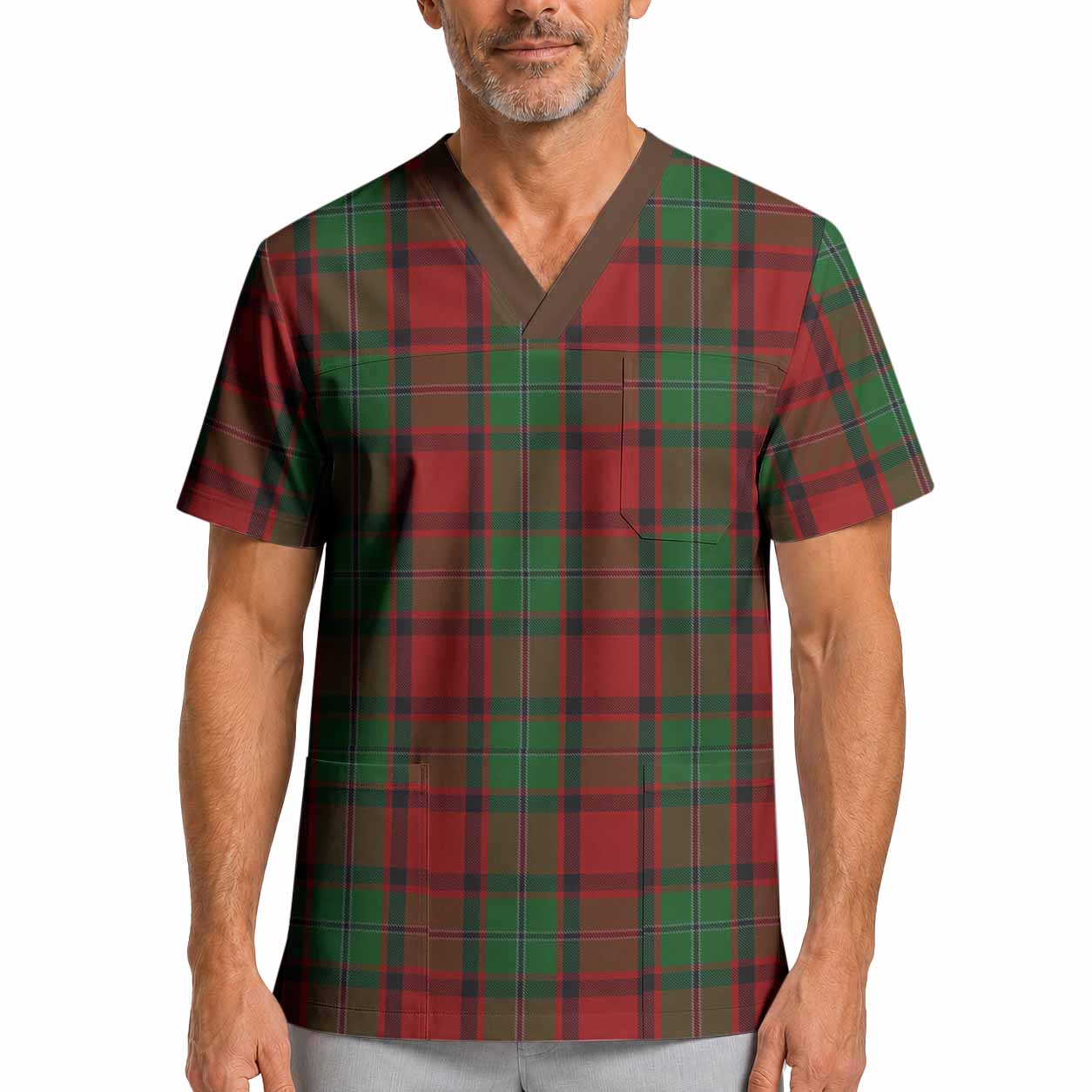 MacPhail (McPhail) Tartan Scrub Top XL - Tartan Vibes Clothing