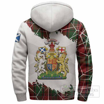 MacPhail (McPhail) Tartan Sherpa Hoodie with Family Crest and Lion Rampant Grunge Style