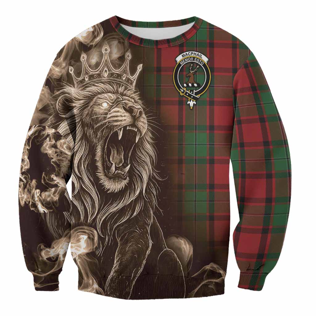 MacPhail (McPhail) Tartan Sweatshirt Roaring Lion Heritage