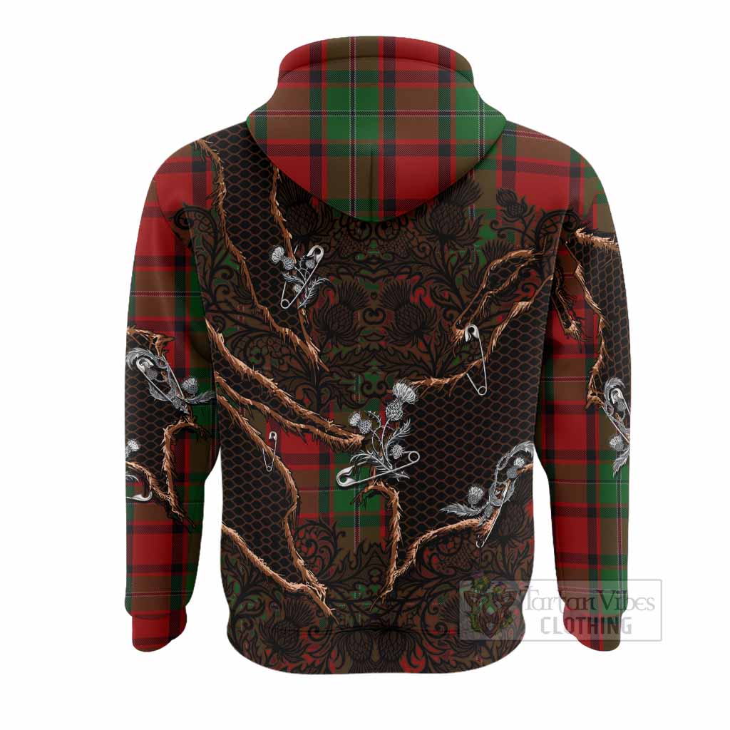 MacPhail (McPhail) Tartan Thistle Dark Gothic Hoodie - Tartan Vibes Clothing