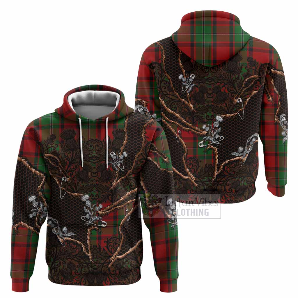 MacPhail (McPhail) Tartan Thistle Dark Gothic Hoodie - Tartan Vibes Clothing