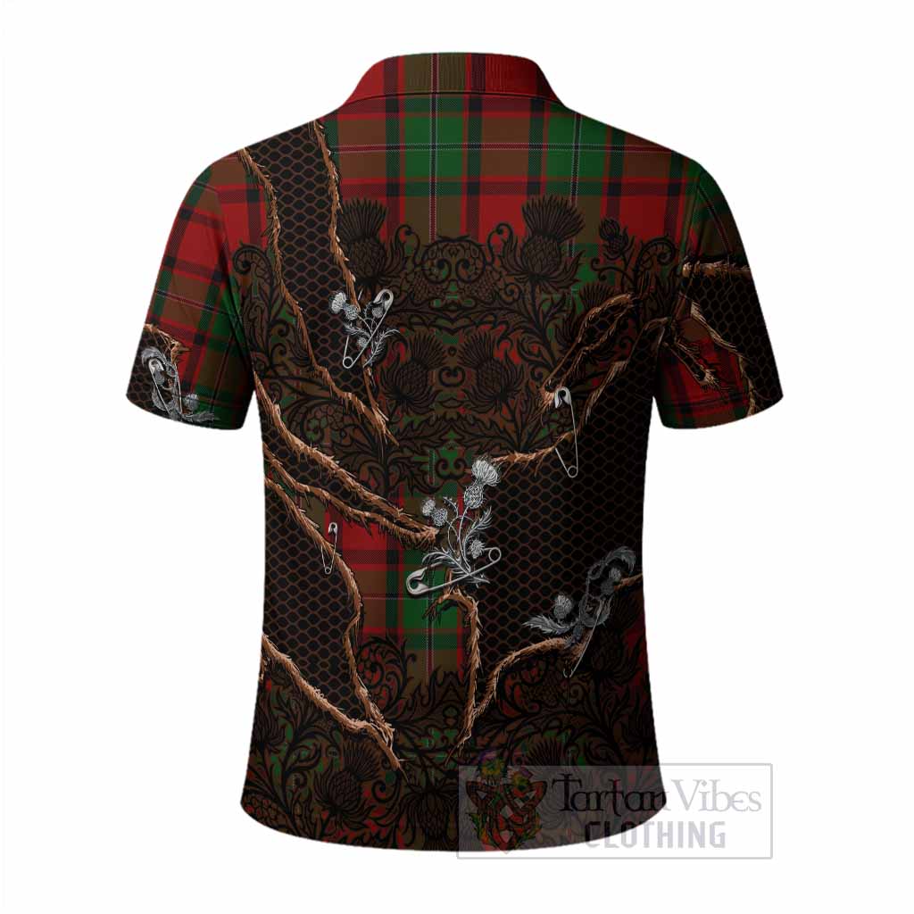 MacPhail (McPhail) Tartan Thistle Dark Gothic Polo Shirt - Tartan Vibes Clothing