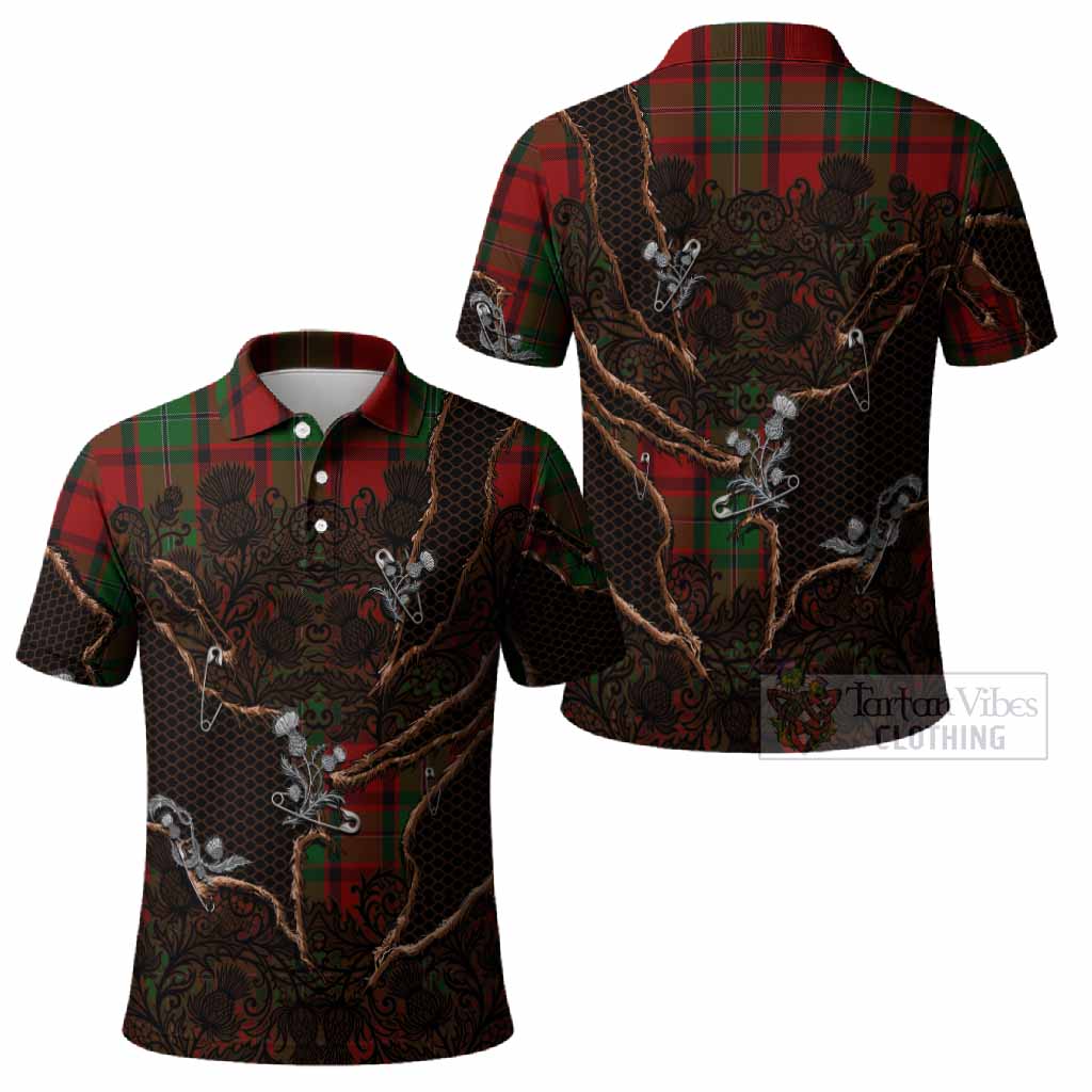 MacPhail (McPhail) Tartan Thistle Dark Gothic Polo Shirt - Tartan Vibes Clothing