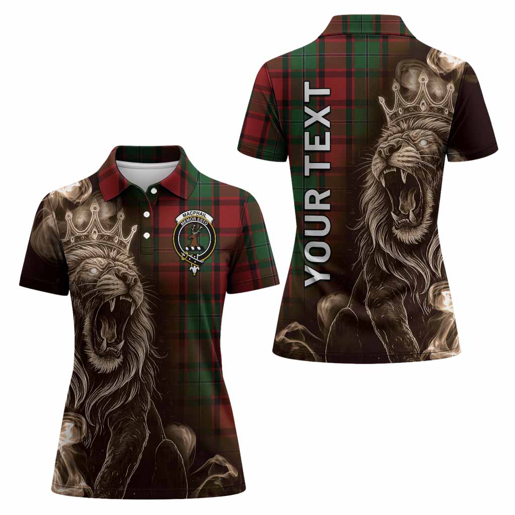 MacPhail (McPhail) Tartan Women Polo Shirt Roaring Lion Heritage