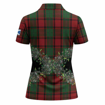 MacPhail (McPhail) Tartan Women Polo Shirt Thistle Scottish Spirit