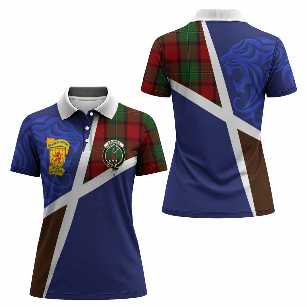 MacPhail (McPhail) The Scottish Football Crest Women Polo Shirt Lion-Tartan Army