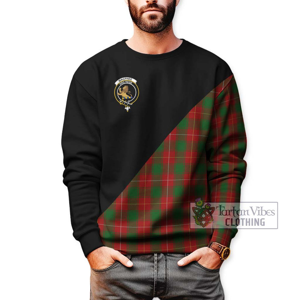 MacPhee (McPhee) Tartan Sweatshirt with Family Crest and Military Logo Style Unisex - Tartan Vibes Clothing