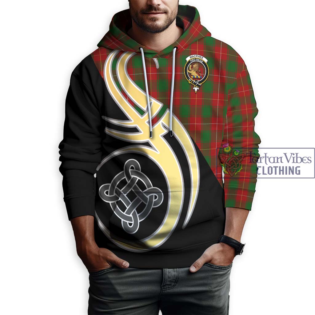 MacPhee (McPhee) Tartan Hoodie with Family Crest and Celtic Symbol Style Zip Hoodie - Tartan Vibes Clothing