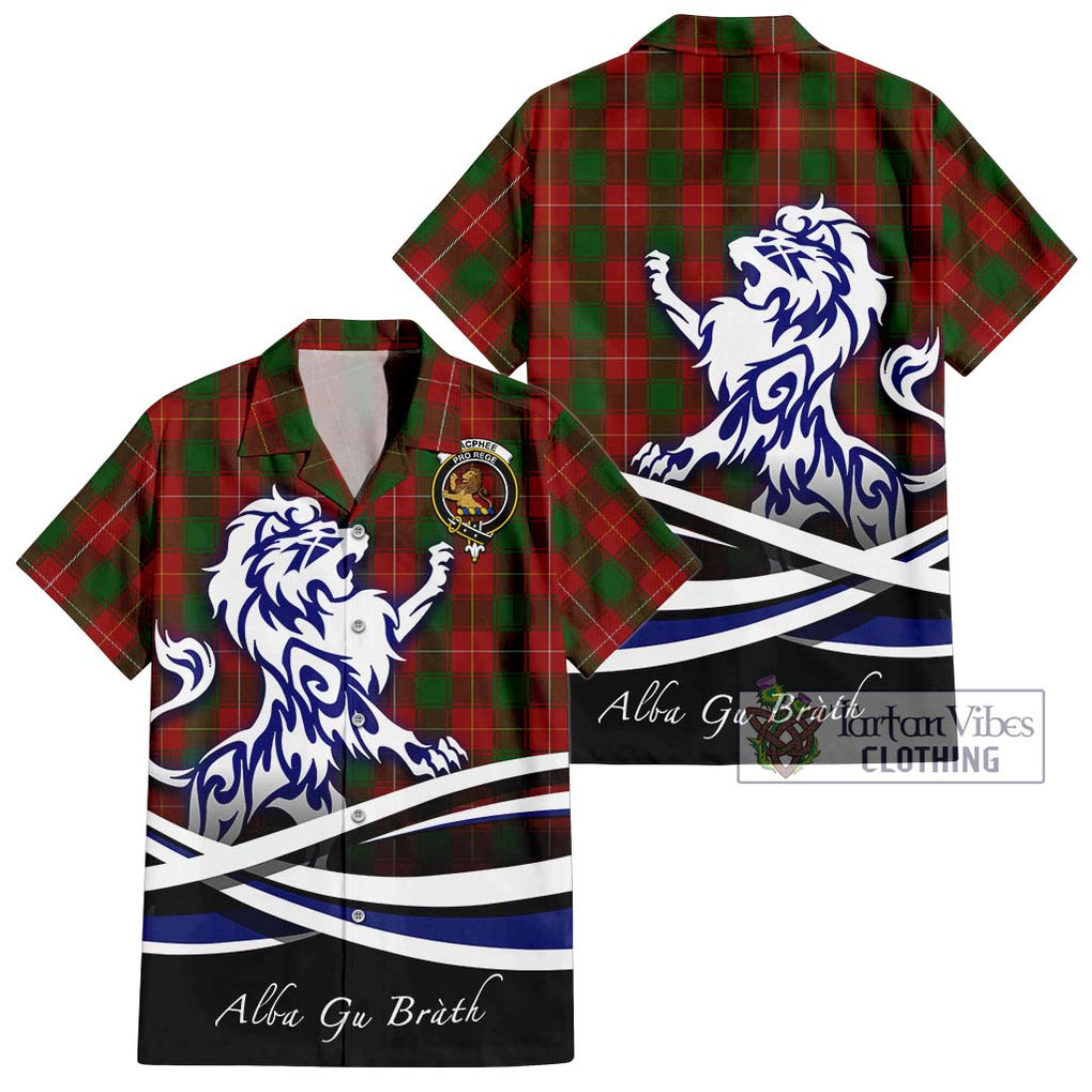 MacPhee (McPhee) Tartan Hawaiian Shirt with Alba Gu Brath Regal Lion Emblem Kid - Tartan Vibes Clothing