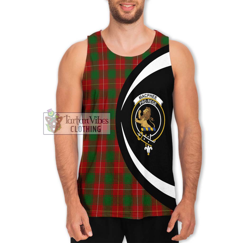 MacPhee (McPhee) Tartan Men's Tank Top with Family Crest Circle Style Men - Tartan Vibes Clothing