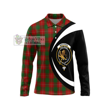 MacPhee (McPhee) Tartan Long Sleeve Polo Shirt with Family Crest Circle Style Unisex - Tartan Vibes Clothing