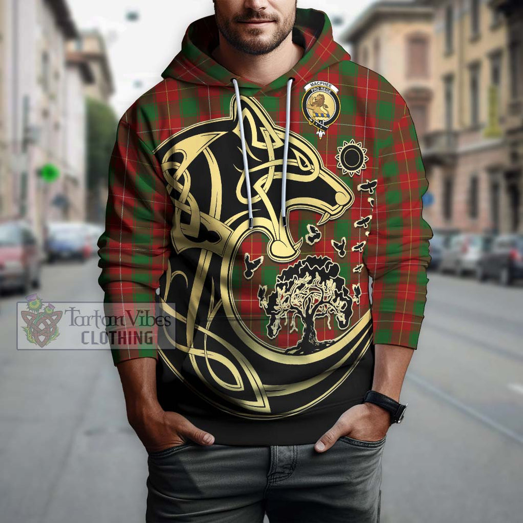 MacPhee (McPhee) Tartan Hoodie with Family Crest Celtic Wolf Style Zip Hoodie - Tartan Vibes Clothing