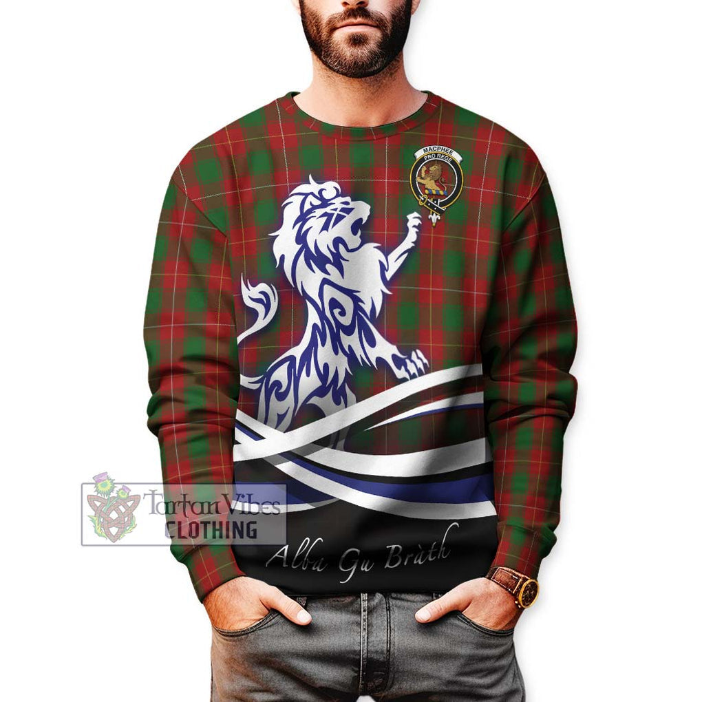 MacPhee (McPhee) Tartan Sweatshirt with Alba Gu Brath Regal Lion Emblem Unisex - Tartan Vibes Clothing