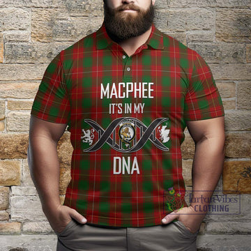 MacPhee (McPhee) Tartan Polo Shirt with Family Crest DNA In Me Style