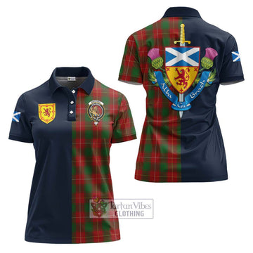 MacPhee (McPhee) Tartan Women's Polo Shirt Alba with Scottish Lion Royal Arm Half Style Women - Tartan Vibes Clothing