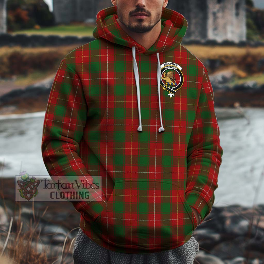 MacPhee (McPhee) Tartan Cotton Hoodie with Family Crest Zip Hoodie - Tartan Vibes Clothing