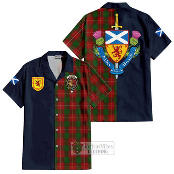 MacPhee (McPhee) Tartan Hawaiian Shirt Alba with Scottish Lion Royal Arm Half Style Kid - Tartan Vibes Clothing