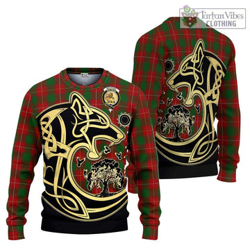MacPhee (McPhee) Tartan Ugly Sweater with Family Crest Celtic Wolf Style Unisex - Tartan Vibes Clothing