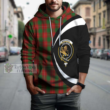 MacPhee (McPhee) Tartan Hoodie with Family Crest Circle Style