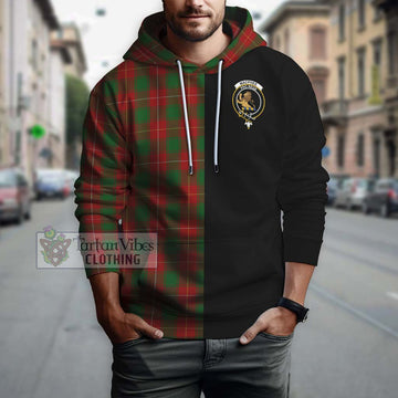MacPhee (McPhee) Tartan Hoodie with Family Crest and Half Of Me Style Zip Hoodie - Tartan Vibes Clothing