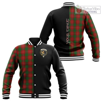 MacPhee (McPhee) Tartan Baseball Jacket with Family Crest and Half Of Me Style Unisex - Tartan Vibes Clothing