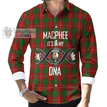 MacPhee (McPhee) Tartan Long Sleeve Button Shirt with Family Crest DNA In Me Style