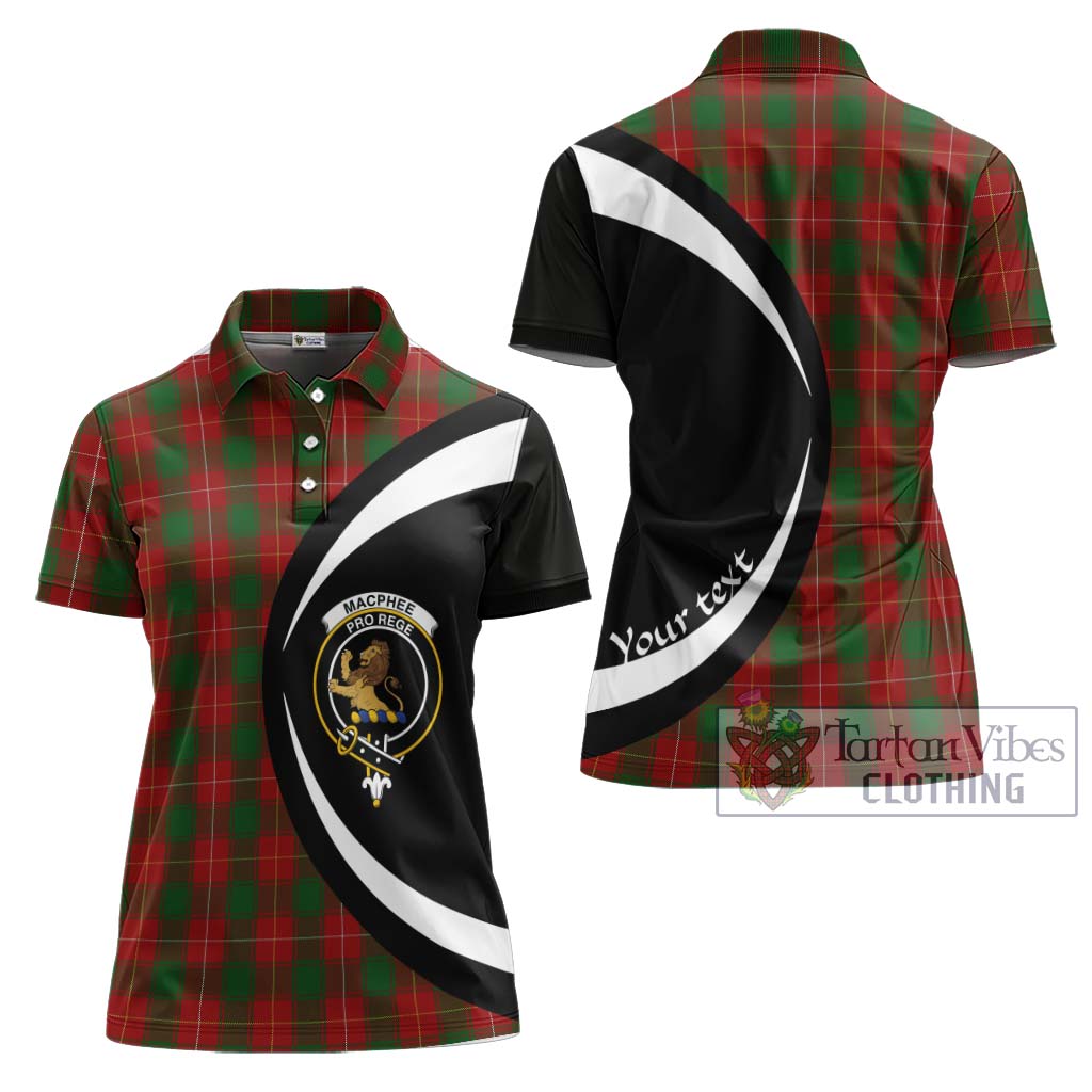 MacPhee (McPhee) Tartan Women's Polo Shirt with Family Crest Circle Style Women - Tartan Vibes Clothing