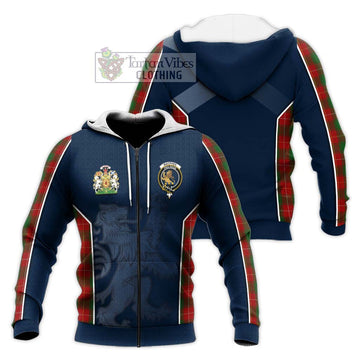 MacPhee (McPhee) Tartan Knitted Hoodie with Family Crest and Lion Rampant Vibes Sport Style