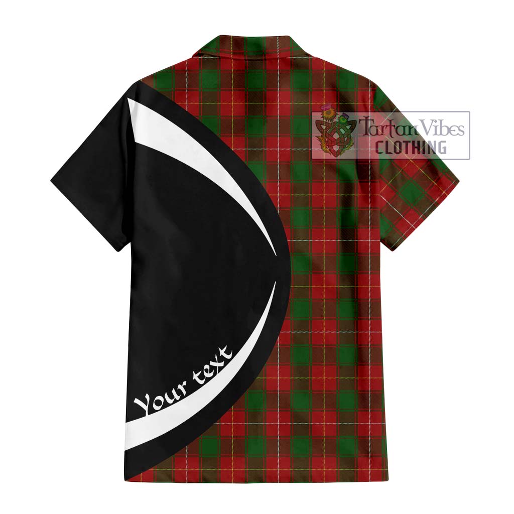 MacPhee (McPhee) Tartan Short Sleeve Button Up with Family Crest Circle Style - Tartan Vibes Clothing