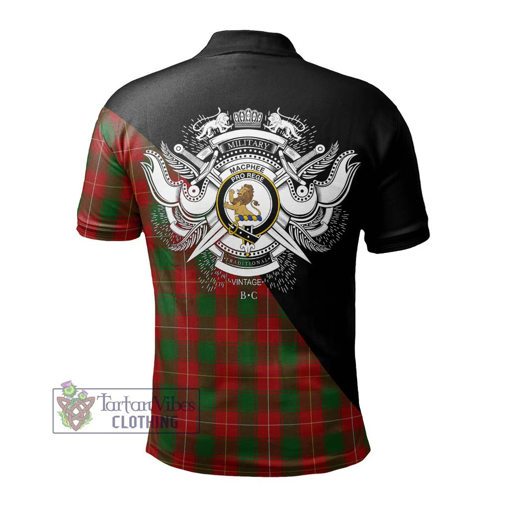 MacPhee (McPhee) Tartan Polo Shirt with Family Crest and Military Logo Style - Tartan Vibes Clothing