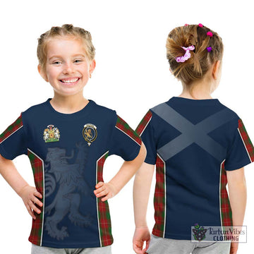 MacPhee (McPhee) Tartan Kid T-Shirt with Family Crest and Lion Rampant Vibes Sport Style