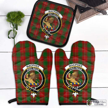 MacPhee (McPhee) Tartan Combo Oven Mitt & Pot-Holder with Family Crest