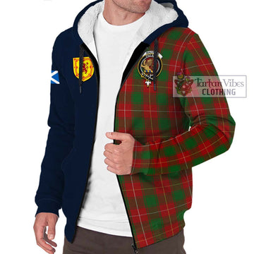 MacPhee (McPhee) Tartan Sherpa Hoodie Alba with Scottish Lion Royal Arm Half Style - Tartan Vibes Clothing